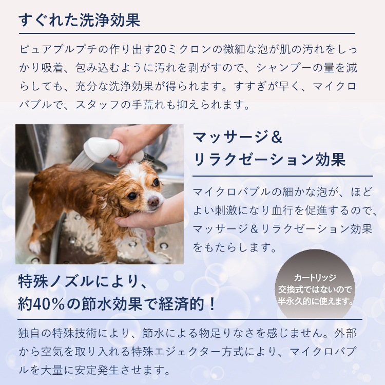 マイクロバブル　お風呂　ペット　美容 マイクロバブルドッグバス ふわわん 犬のお風呂・マイクロバブル