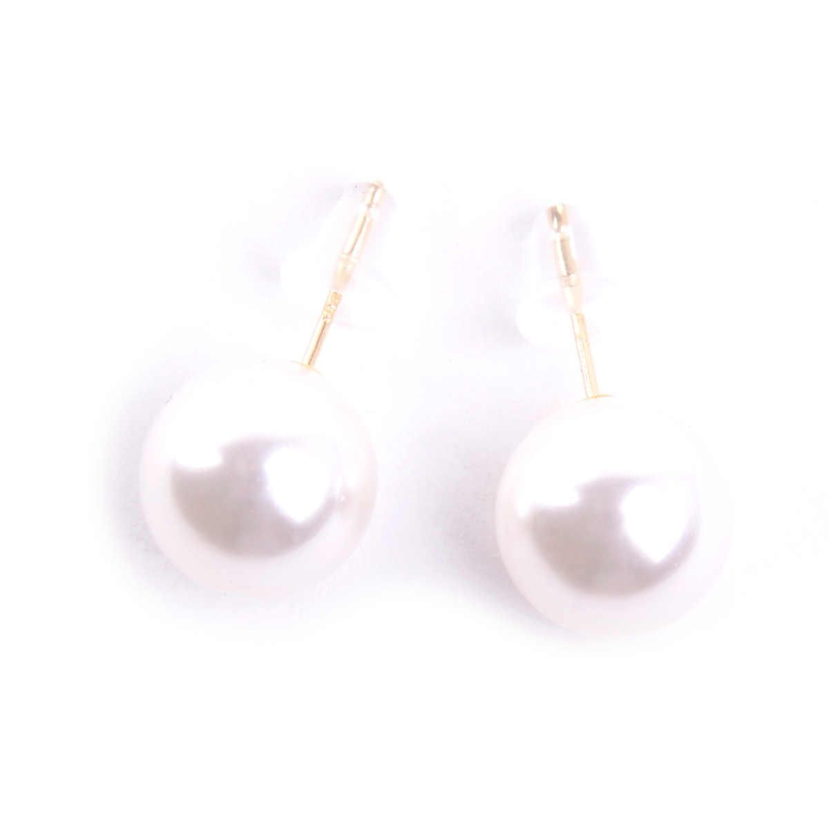 aurora パールピアス 10mm 18金 K18 スワロフスキー 18K 日本製 