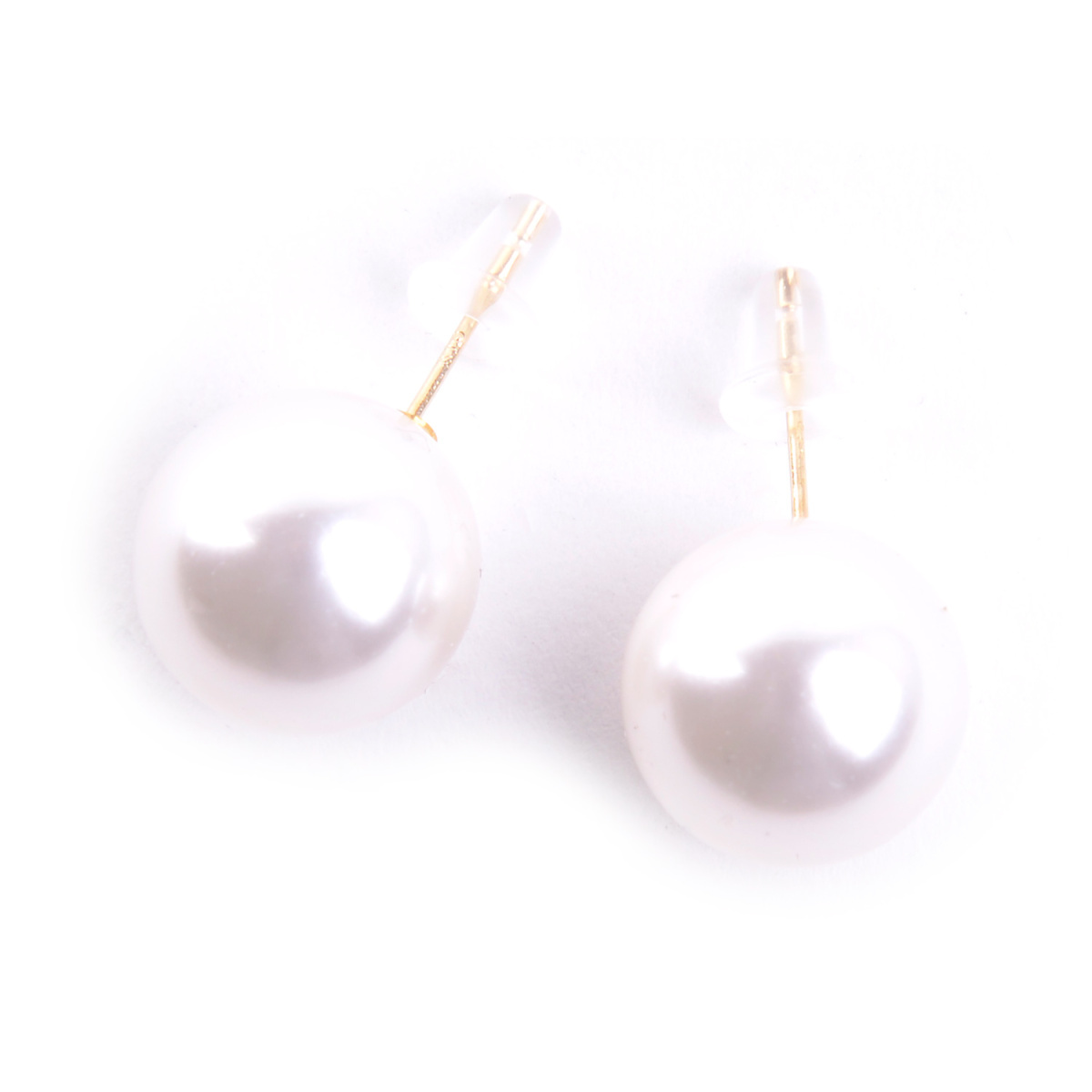 aurora パールピアス 12mm 18金 K18 スワロフスキー 18K 日本製 