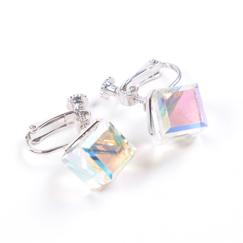 シャボンイヤリング（オーロラ） aurora Swarovski イヤリング スワロフスキー 日本製 クリスタル