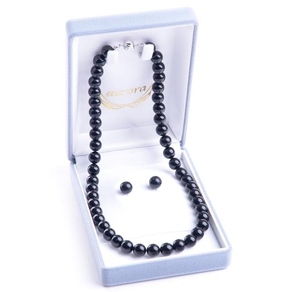 aurora(ファッション) 9mmジェットネックレス ピアス イヤリング