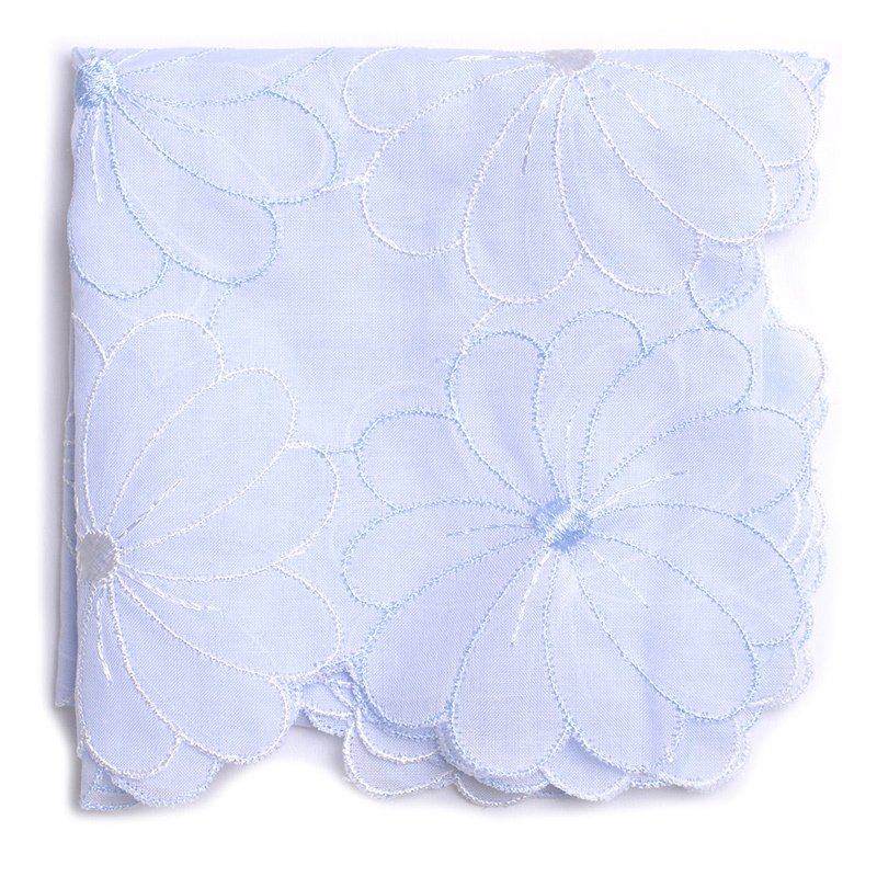 aurora レースハンカチ フォーマル マーガレット刺繍 冠婚葬祭 日本製
