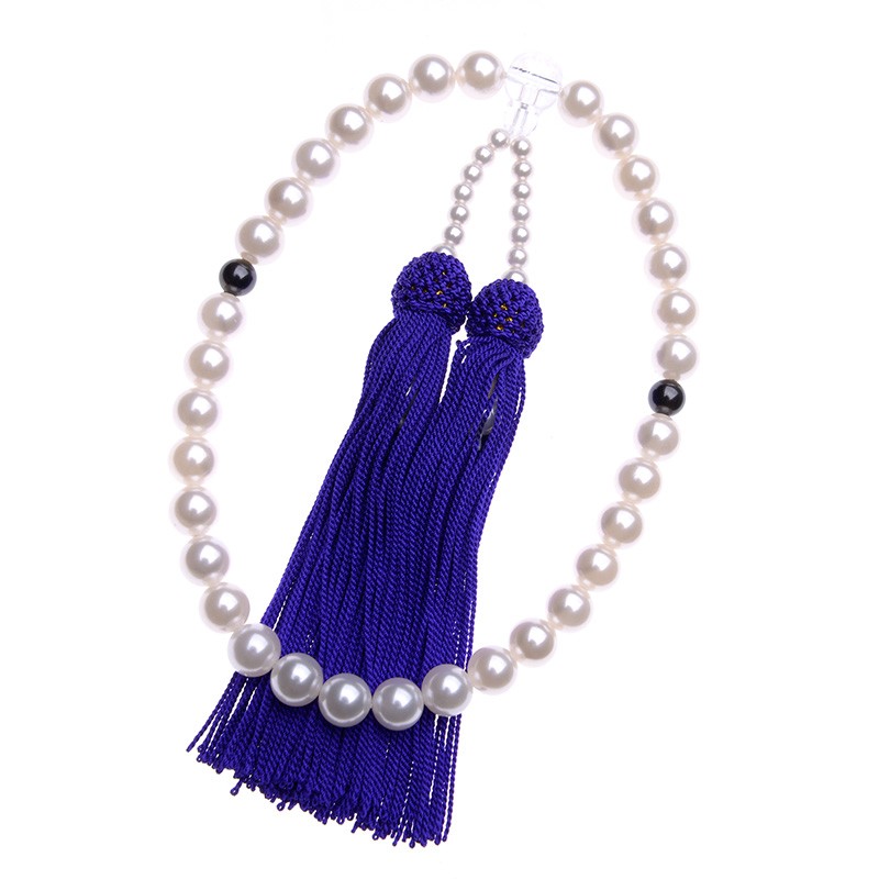 数珠 女性用 本貝パール8mm 念珠 日本製 数珠袋付｜auro｜02