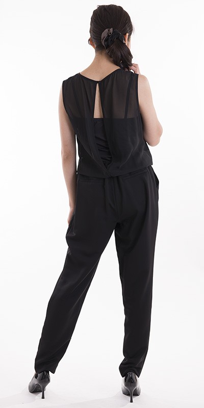 aurora コンビネゾンクラップドパンツドレス パーティードレス 結婚式