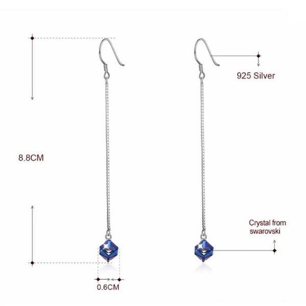 【Swarovski】ピアス Chroma ドロップピアス, ハート, レッド, ゴールドトーン