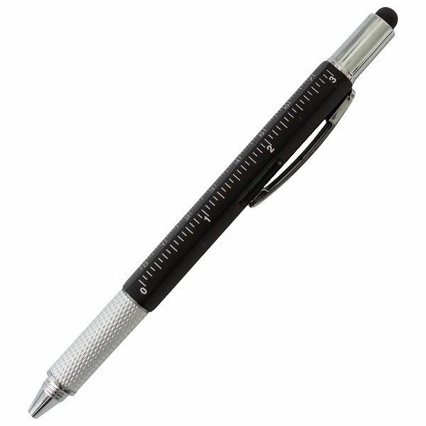 多機能ペン 6in1 ボールペン タッチペン ものさし 水平器 プラス