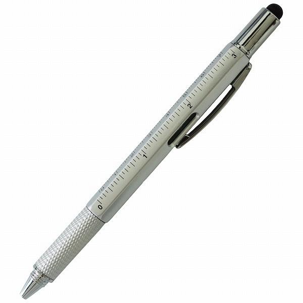 多機能ペン 6in1 ボールペン タッチペン ものさし 水平器 プラス