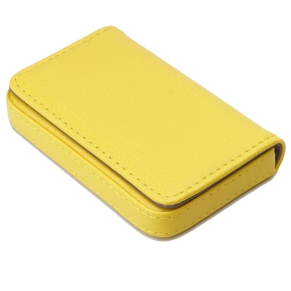 新品　未使用　MCM 名刺入れ　カードケース　イエロー　レザー 名刺入れ 名刺ケース カードケース 名刺 入れ PUレザー マグネット式