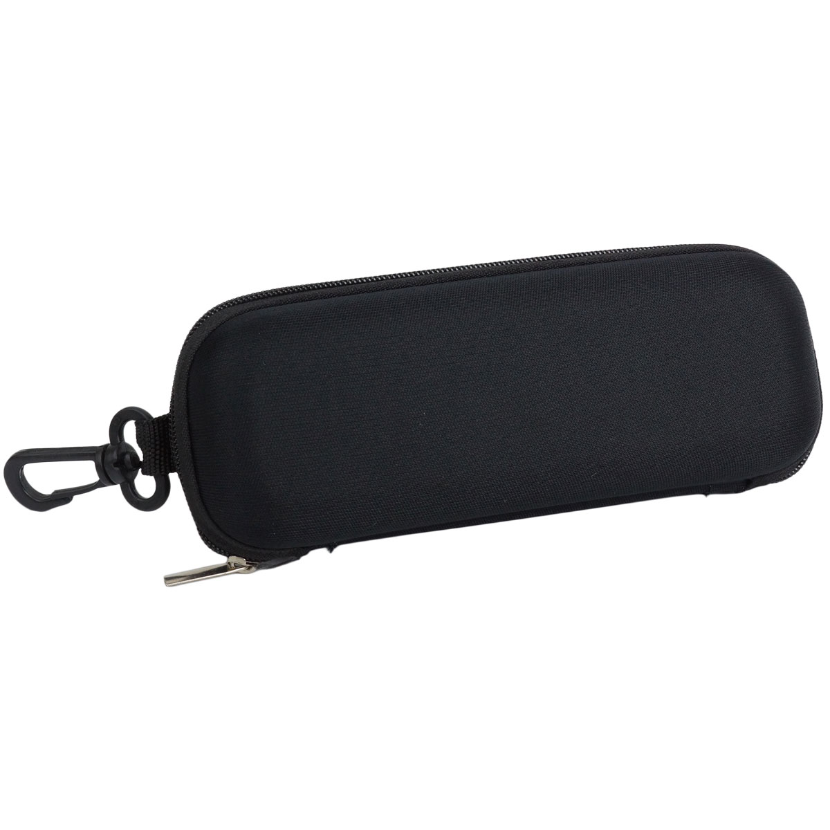 メガネケース ハード 眼鏡 ハードケース チャック カラビナ付き 潰れ
