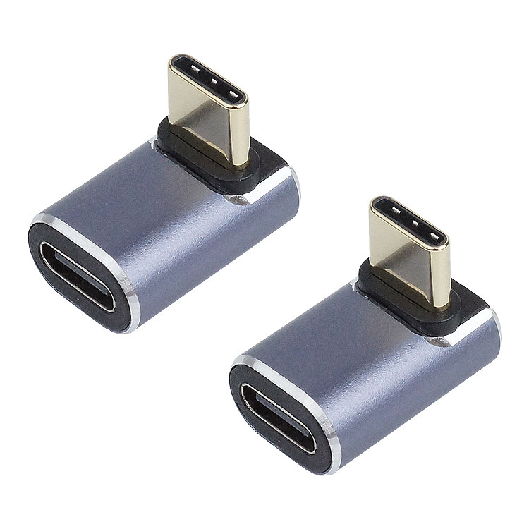 Type-C 変換 アダプタ 2個セット USB 4 L字型 L型 90度 変換コネクタ