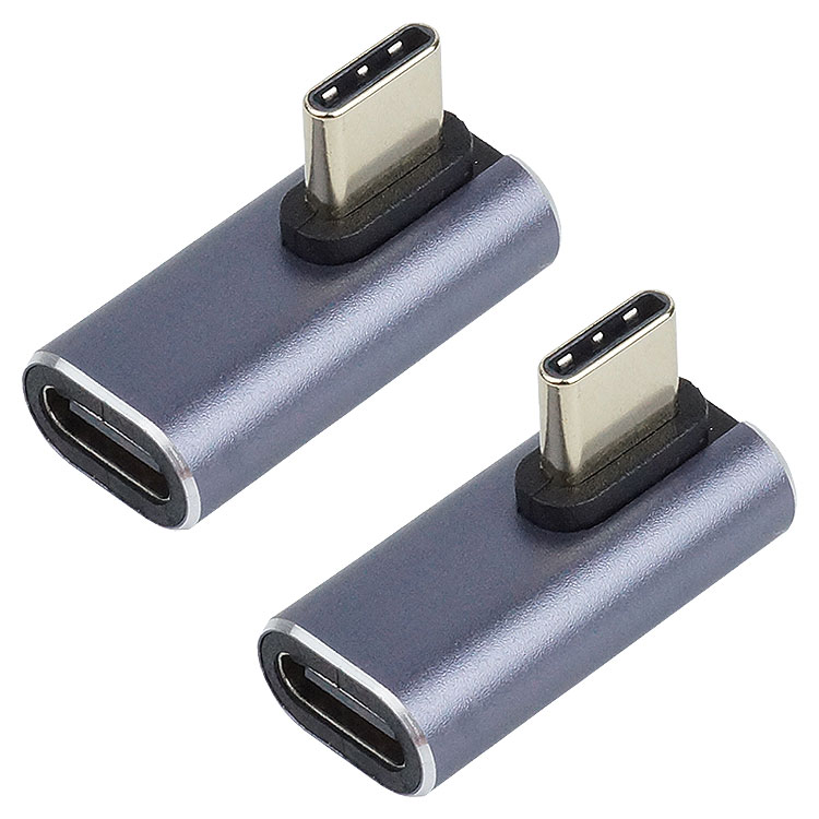 Type-C 変換 アダプタ 2個セット USB 4 L字型 L型 90度 変換コネクタ