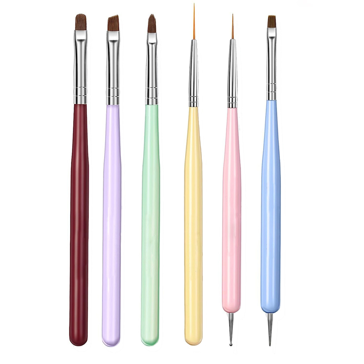ネイル ブラシ 6本セット ジェル ネイルアート ネイル用品 ジェル