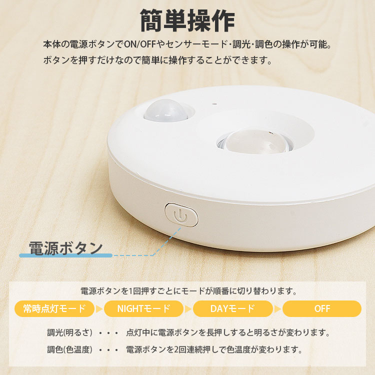 スポットライト 3個セット リモコン付き 人感センサー LEDライト 照明