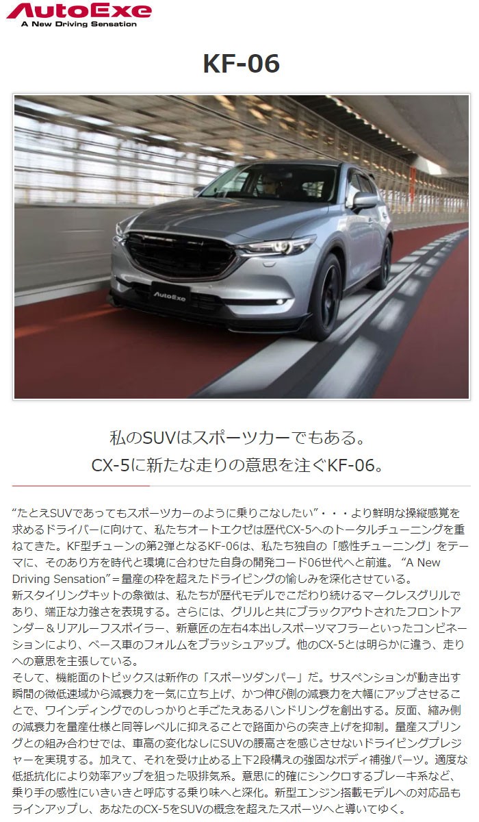 AutoExe オートエクゼ KF-06 リアスポイラー 未塗装 CX-5 KF2P KF5P