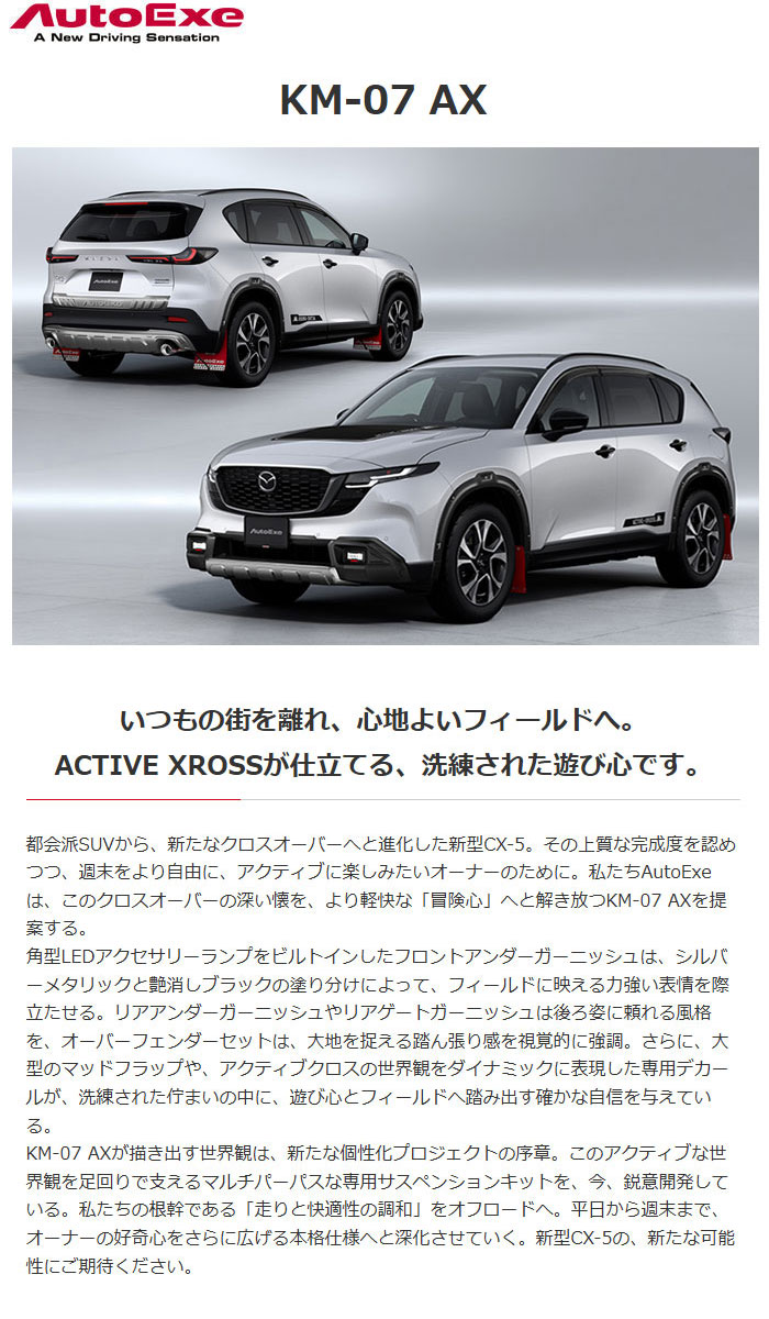 オートエクゼ AutoExe KM-07 AX オーバーフェンダーセット ピアノ