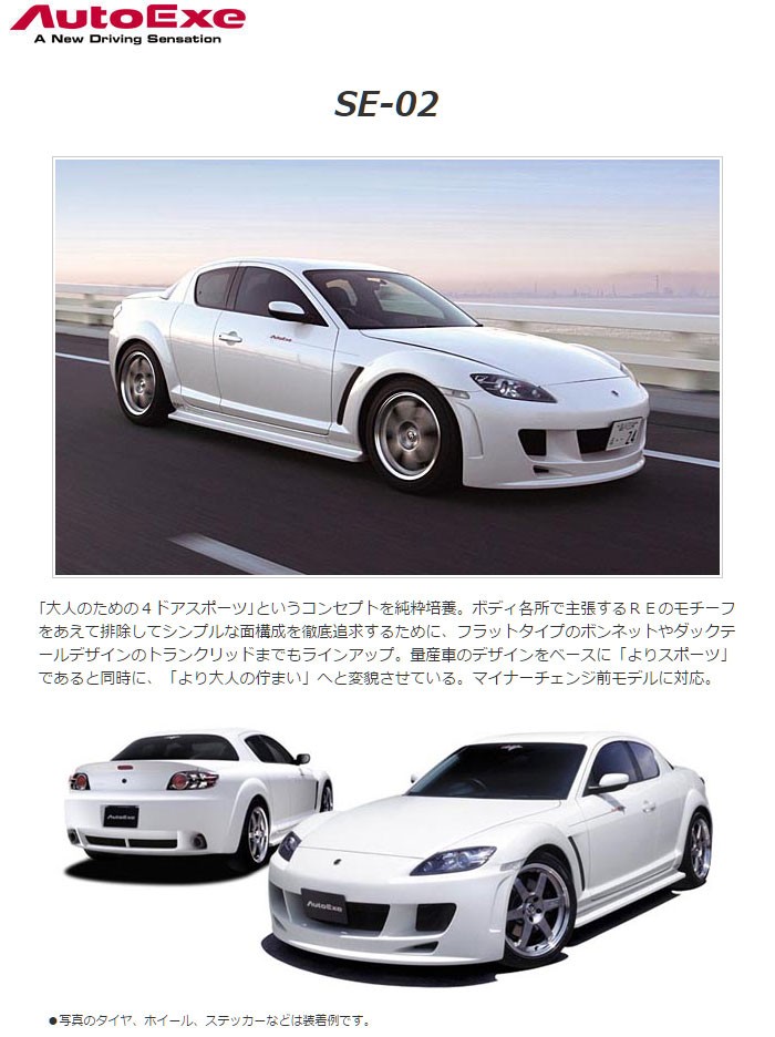 AutoExe オートエクゼ SE-02 サイドエクステンションセット RX-8 SE3P