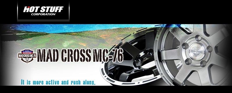 HOTSTUFF マッドクロス MC76 15×6.0J 6H PCD139.7 +33 ダークシルバー