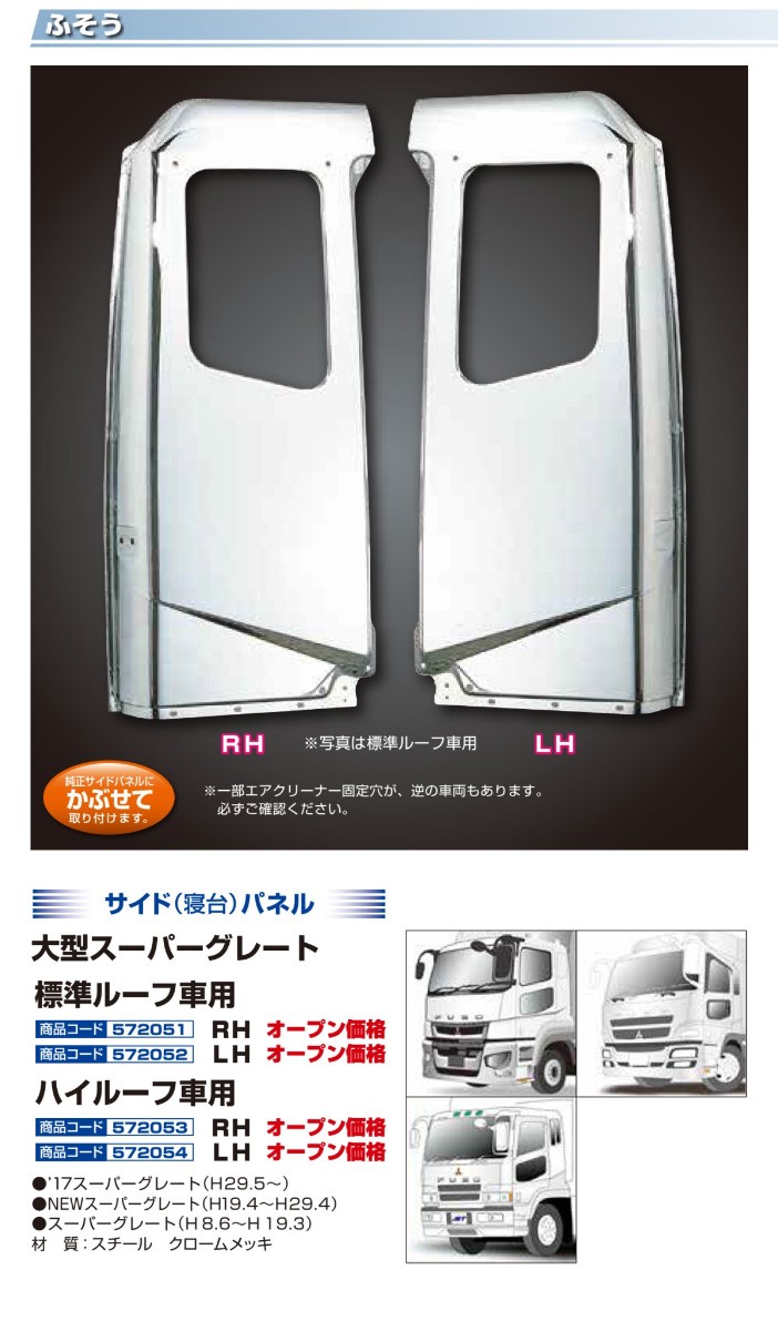スーパーグレートハイルーフ用寝台パネル