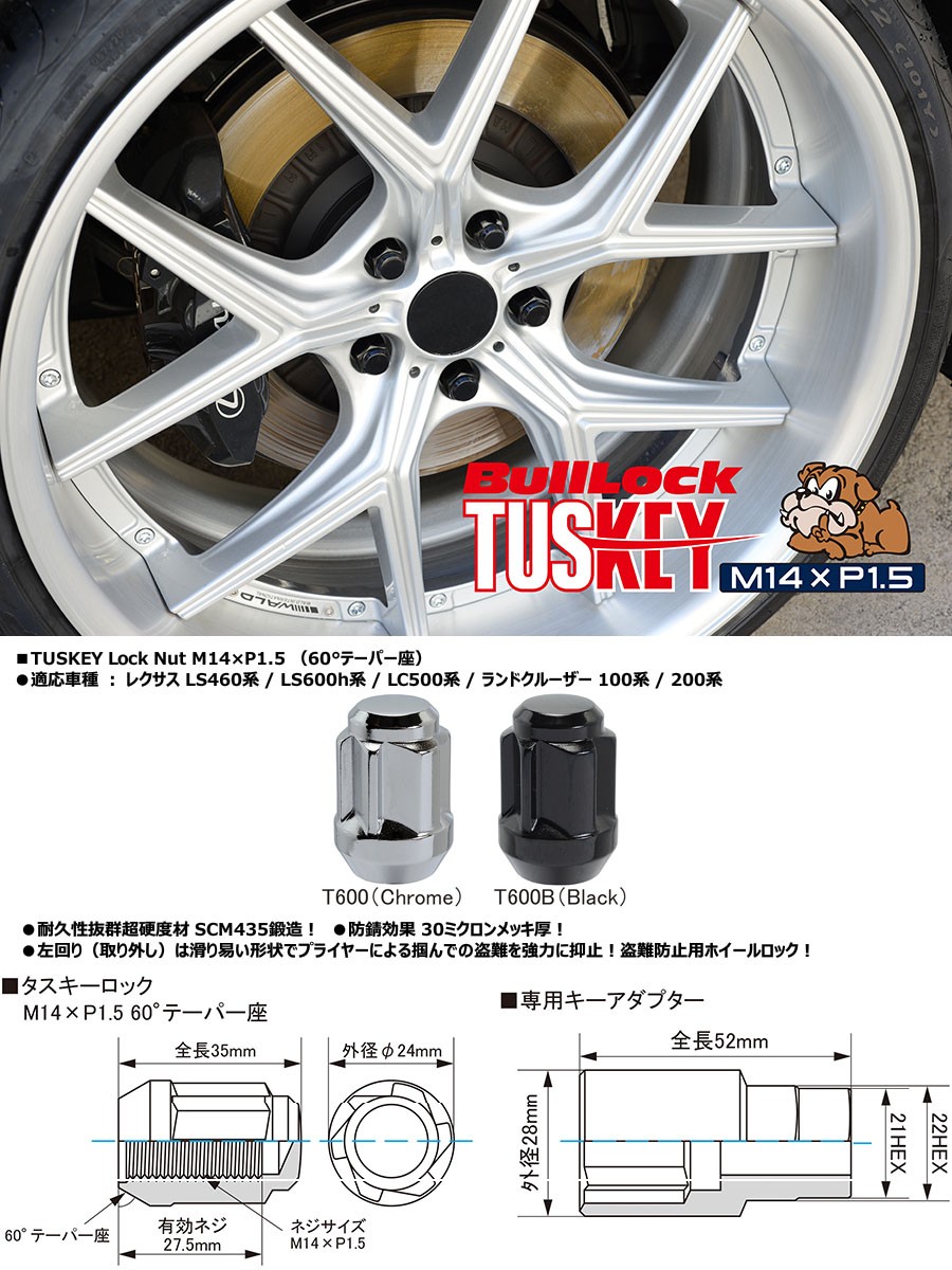 協永産業 Bulllock Tuskey タスキー 5 大好評 補充用部品 M14 P1 5 ロックナット ブラック 1個