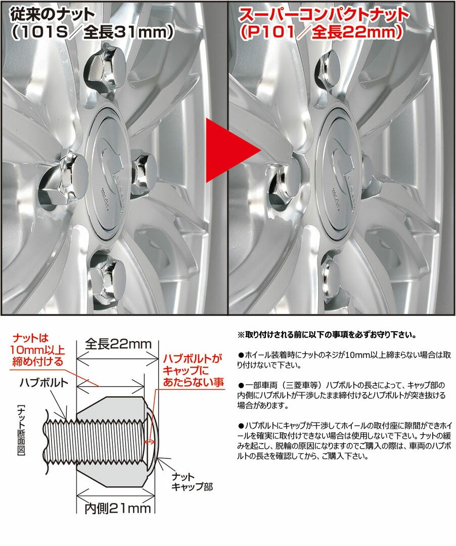 協永産業 KYO-EI ラグナット スーパーコンパクト M12×P1.25 ブラック 全長22mm 二面幅19HEX テーパー60° (16個) 袋ナット  :kyoei-lugnuts-0120:オートクラフト - 通販 - Yahoo!ショッピング