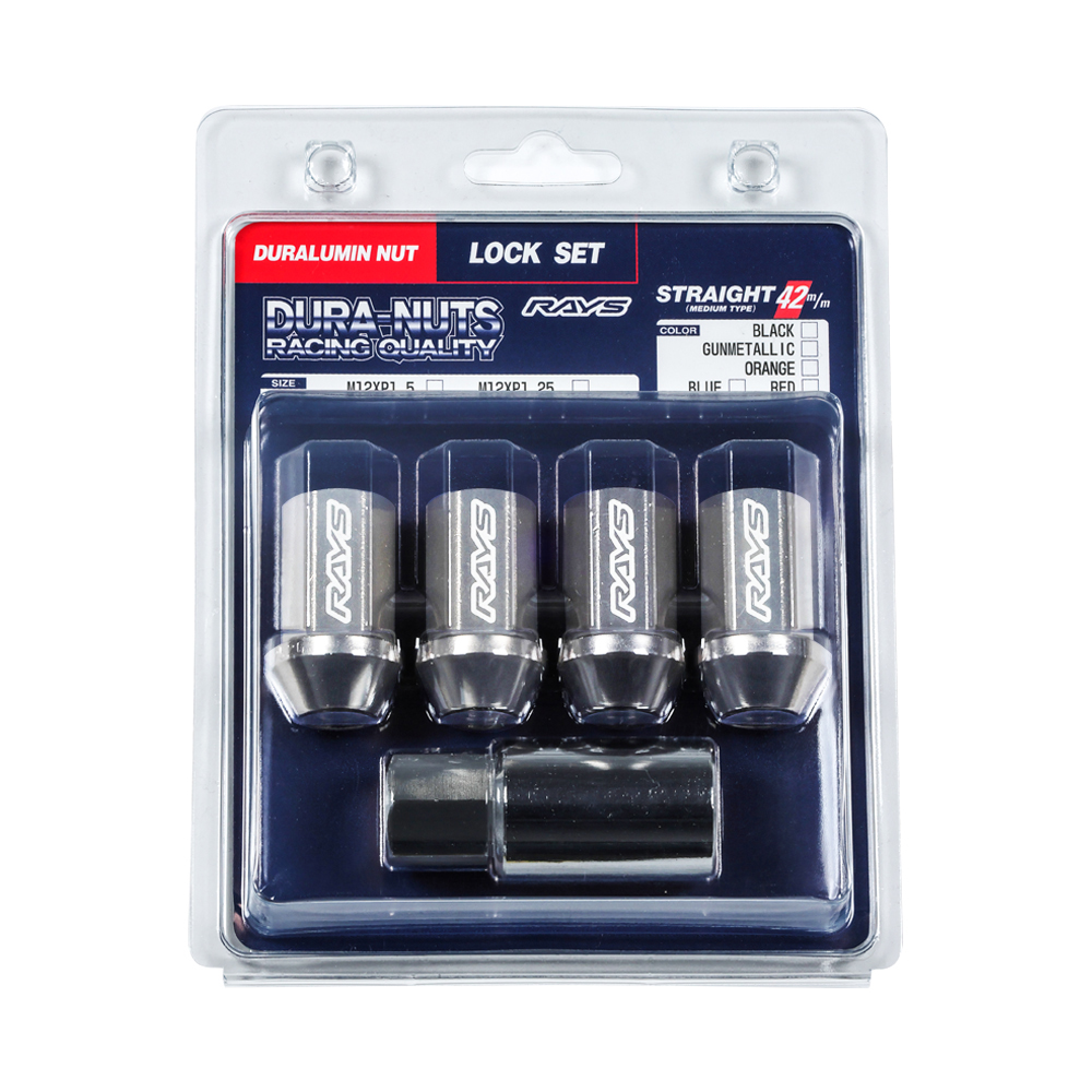 RAYS レイズ ジュラルミンロックナット 4PCセット M12X1.25 ガン 