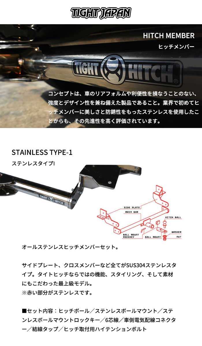 【在庫人気】ヒッチメンバー　tight hitch タイトル ジャパン ニッサン エルグランド e51 ヒッチメンバー 未使用品 その他