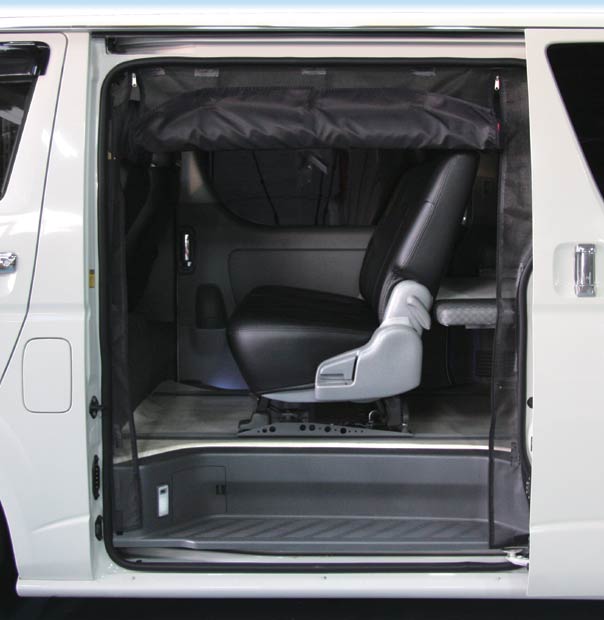 UIvehicle 防虫ネット 2面セット (リア+サイド) ハイエース 200系