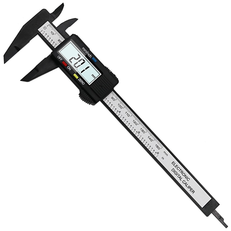 デジタルノギス 0-150mm mm inch切替 液晶表示 プラスチック製 測定