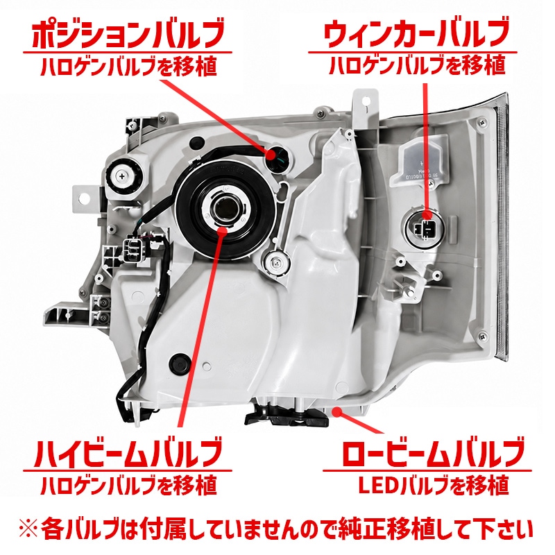 ハイエース トヨタ 200系 4型 5型 6型 7型 8型 9型 LED ヘッドライト