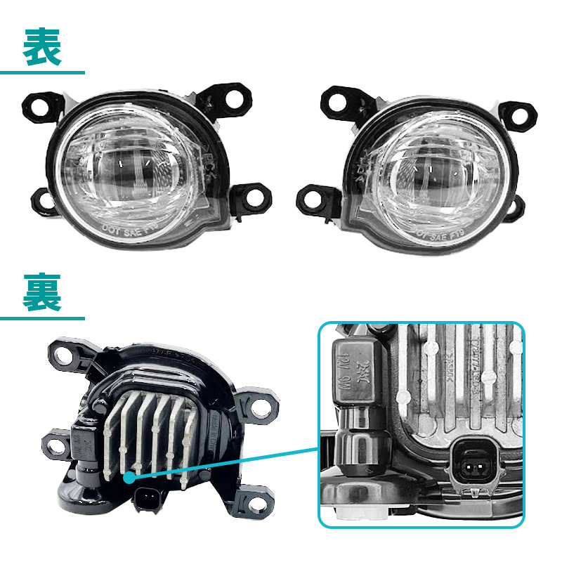ヴォクシー トヨタ ZRR85 丸型 丸灯 フロント LED ツインカラー
