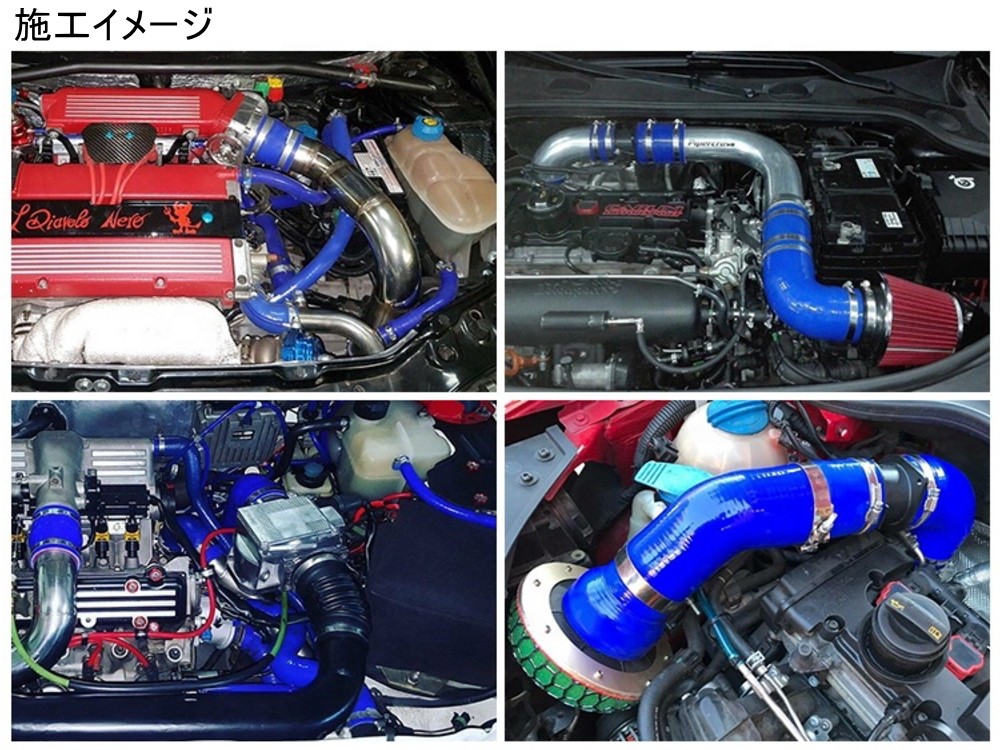 シビック専用シリコンホースキット (マットブラック) B16A型 B16B型