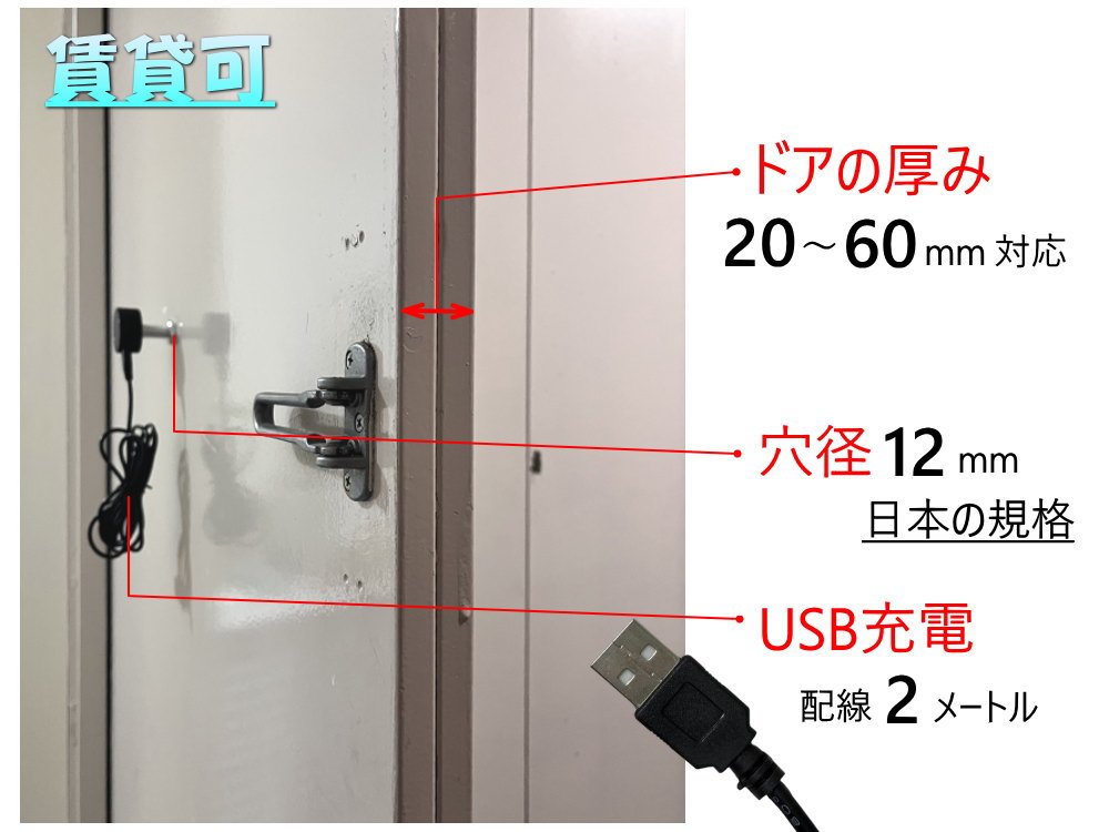 ドアスコープカメラ のぞき穴カメラ 直径12〜19mm対応 賃貸 マンション
