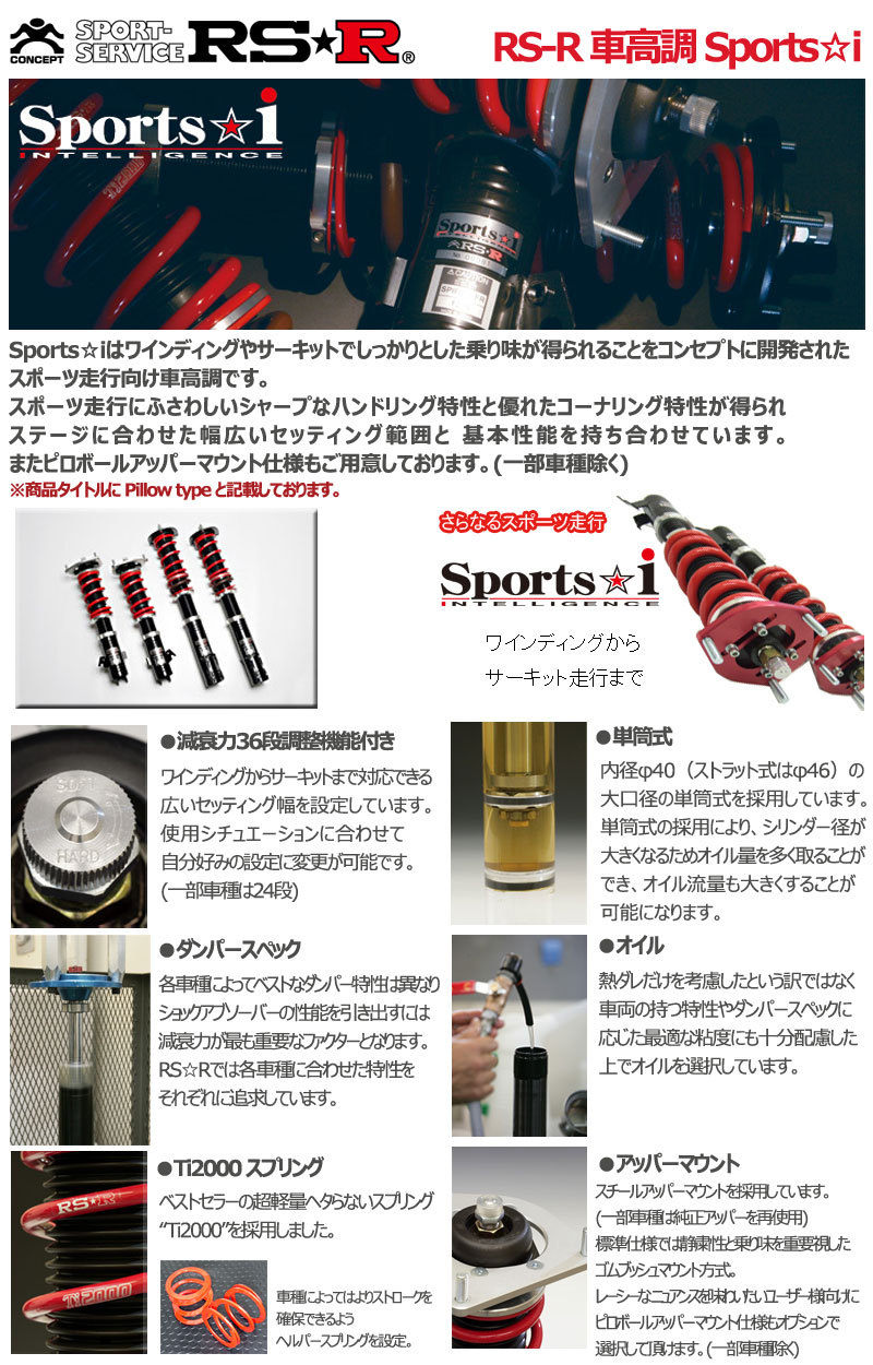 車高調 RS-R Sports☆i スポーツアイ マーチ K13 25/12〜 FF ニスモＳ 