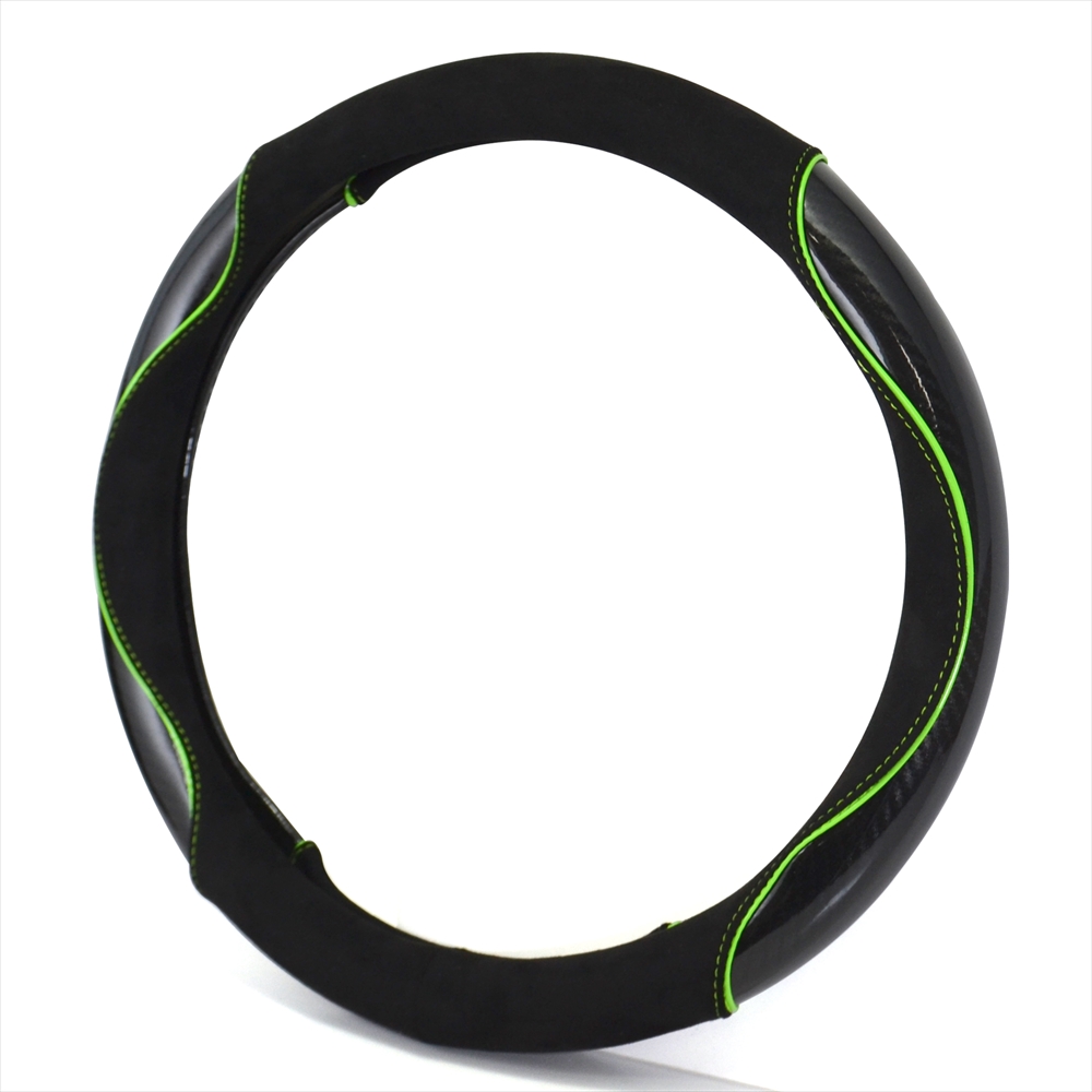 ハンドルカバー トラック 大型 ダンプ 軽自動車 カーボン調 スエード調