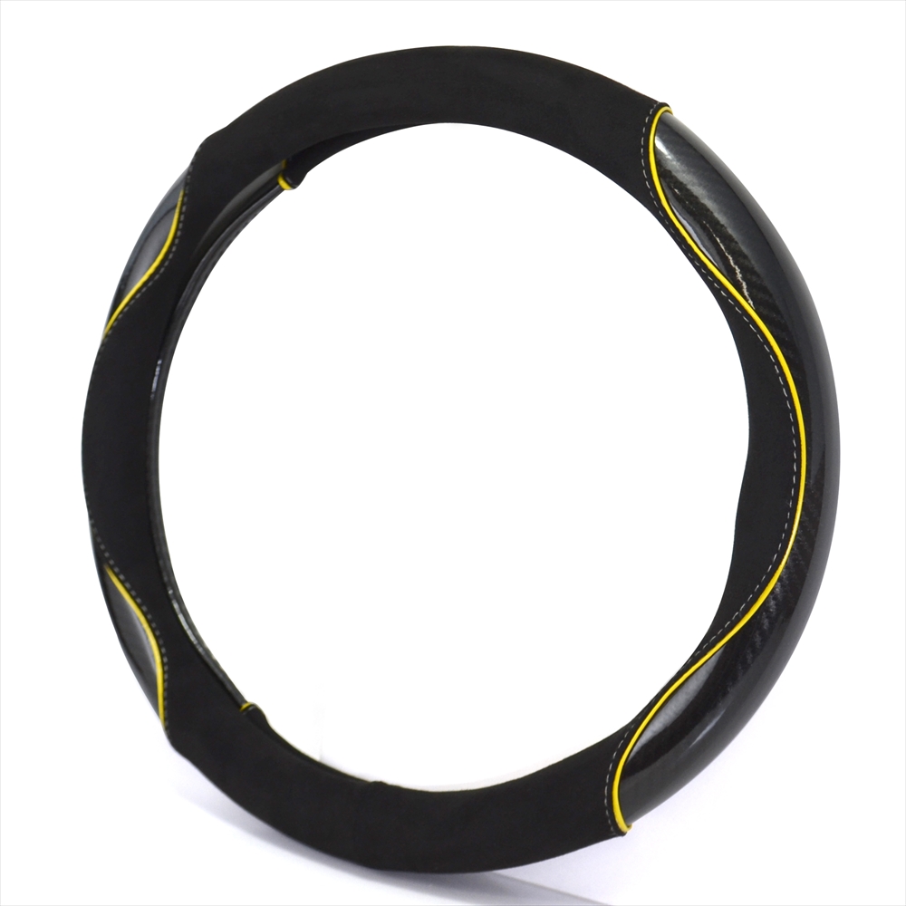 ハンドルカバー トラック 大型 ダンプ 軽自動車 カーボン調 スエード調