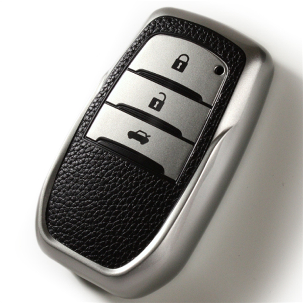 トヨタ（TOYOTA） キーケース スマートキーカバー シボ加工 メタリック