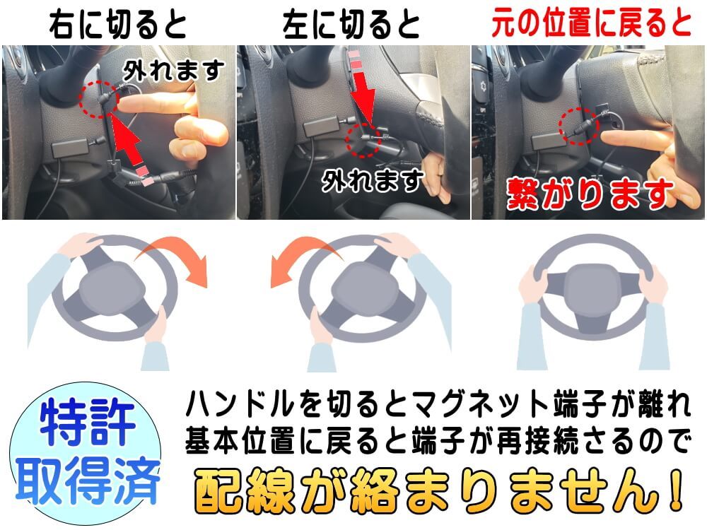 AUTOMAX izumi 絡まない ハンドルカバー ヒーター 汎用 後付け