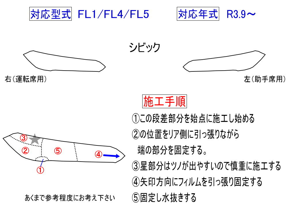 ヘッドライトプロテクションフィルム (シビック FL系) 車種専用 カット済み 左右セット ヘッドライト保護 FL1 FL4 FL5 ホンダ :  headlightprotection-civic-fl-yahu : AUTOMAXizumi - 通販 - Yahoo!ショッピング