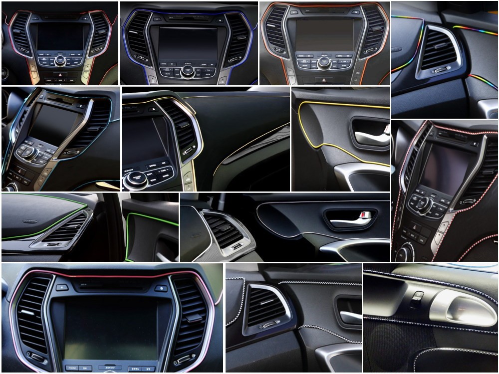 車カラーモール 5m スリムモール メッキモール インテリアスリムモール