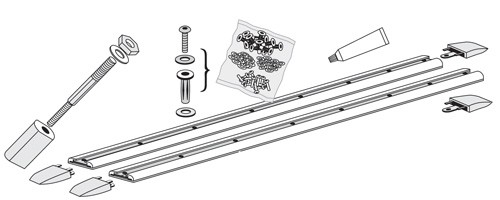 YAKIMA 正規品 54インチ 137.2cm トラックレールキット 取付け用金具