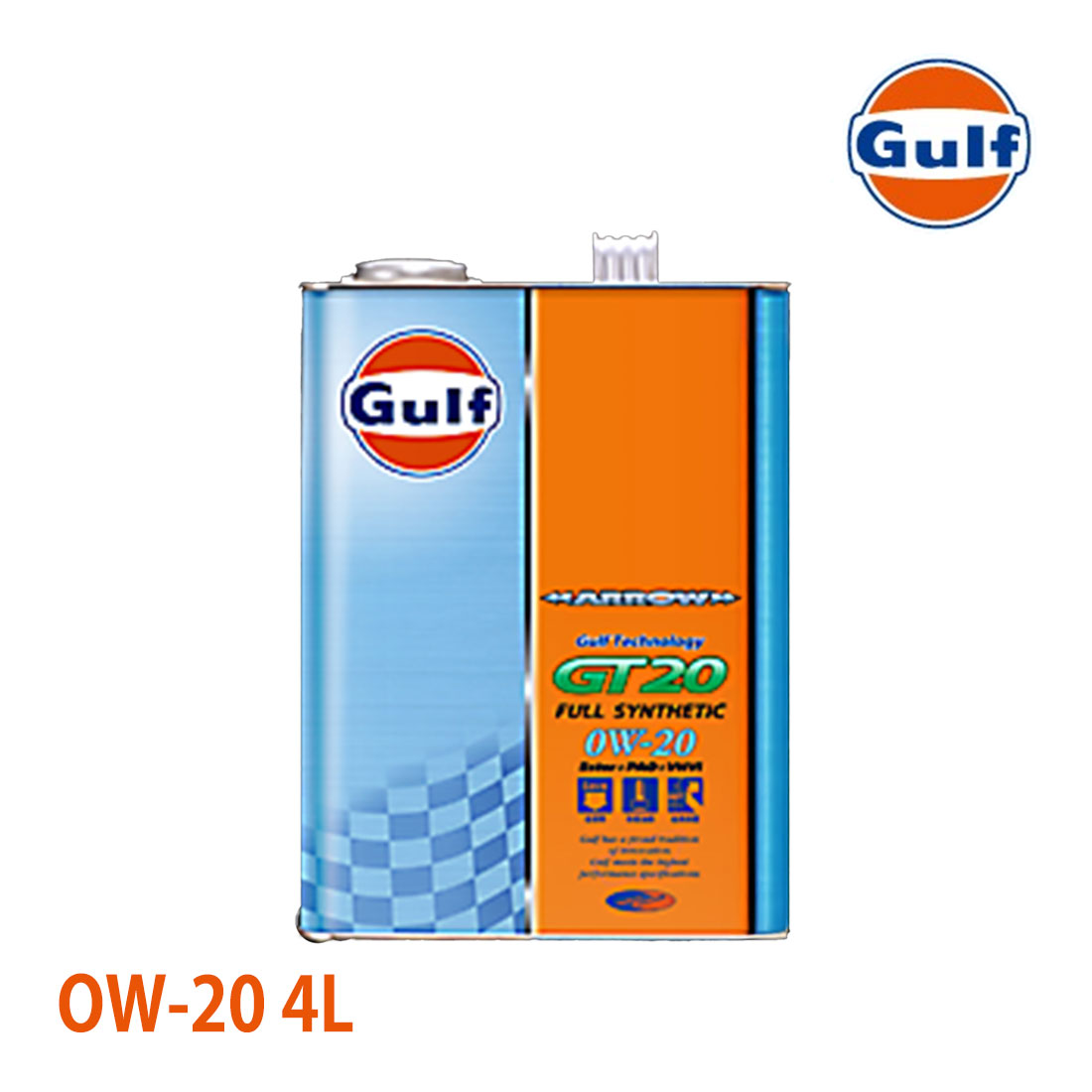 ガルフ アロー GT20 エンジンオイル 0W-20 4L トヨタ プロボックス バン ハイブリッド NCP59G H22/1〜H25/10 オリジナルステッカー付き | Gulf