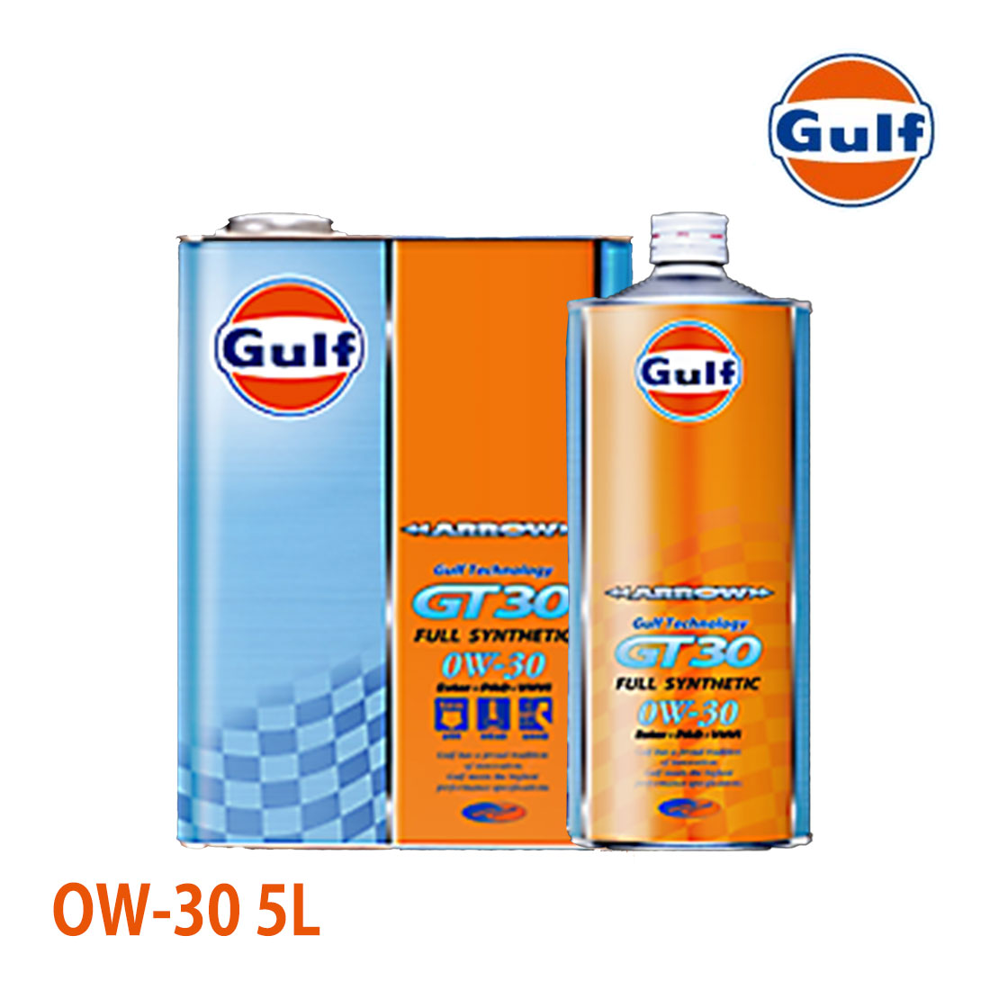 ガルフ アロー GT30 エンジンオイル 0W-30 5L ニッサン ノート E12ニスモS H26/10〜R2/11 オリジナルステッカー付き | Gulf