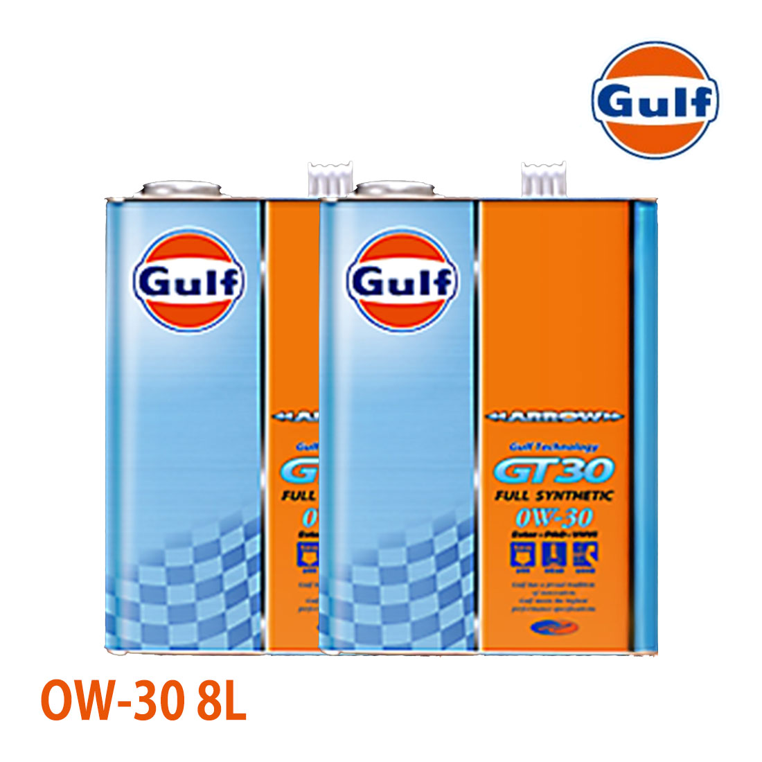 ガルフ アロー GT30 エンジンオイル 0W-30 8L イスズ コモ バン JCW8E26 H24/7〜 オリジナルステッカー付き | Gulf