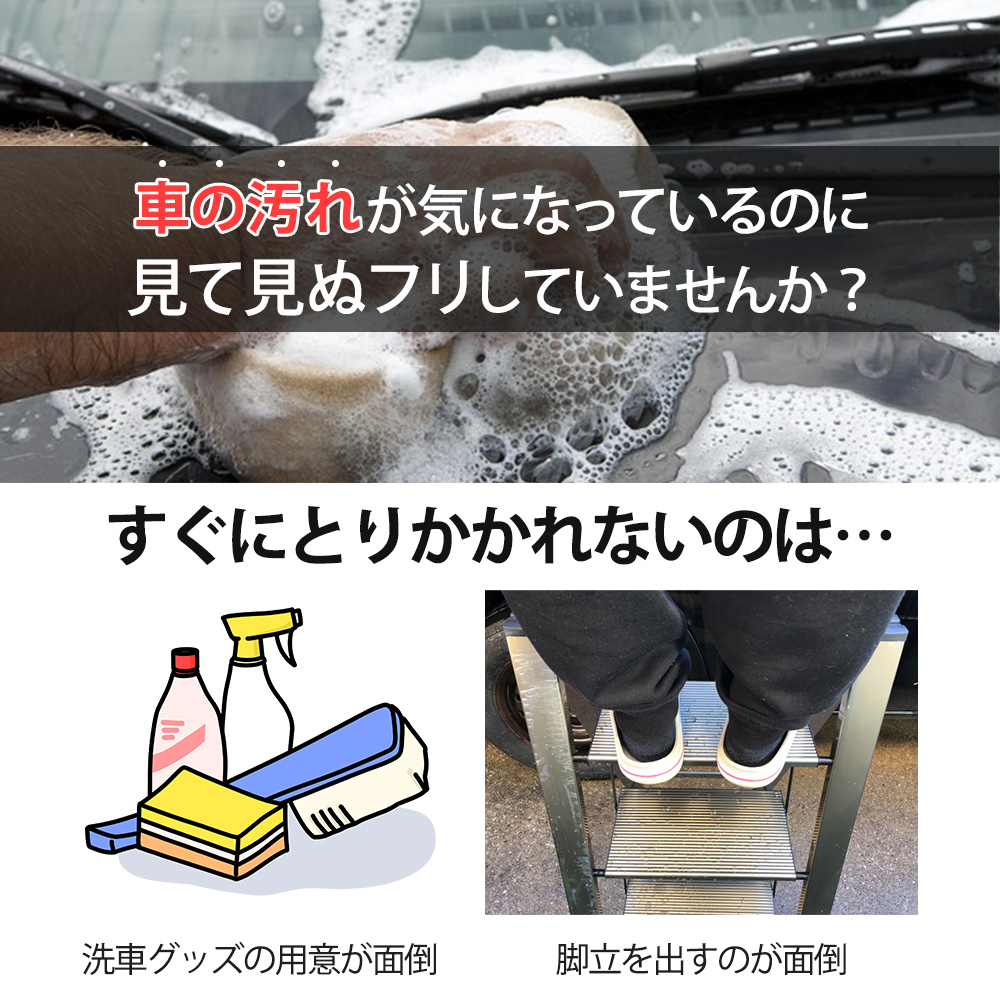 ProStaff（プロスタッフ） 洗車用品5点セット らくのりバケツ らくおき