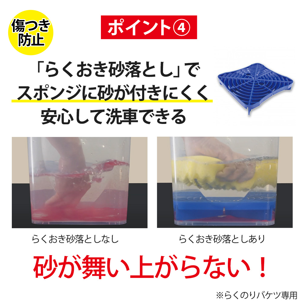 ProStaff（プロスタッフ） 洗車用品5点セット らくのりバケツ らくおき