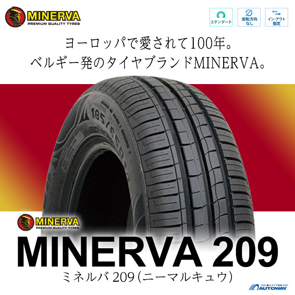 免税品新品タイヤホイールセット MINERVA ミネルバ 209 185/65R15インチ 4本セット ラジアルタイヤ