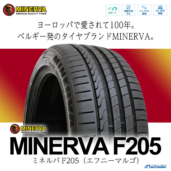 215/50R17 サマータイヤ ホイールセット MINERVA F205 送料無料 4本