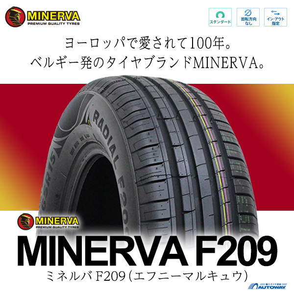 4本セット 205/60R16 タイヤ サマータイヤ MINERVA F209 : mn00210-4 