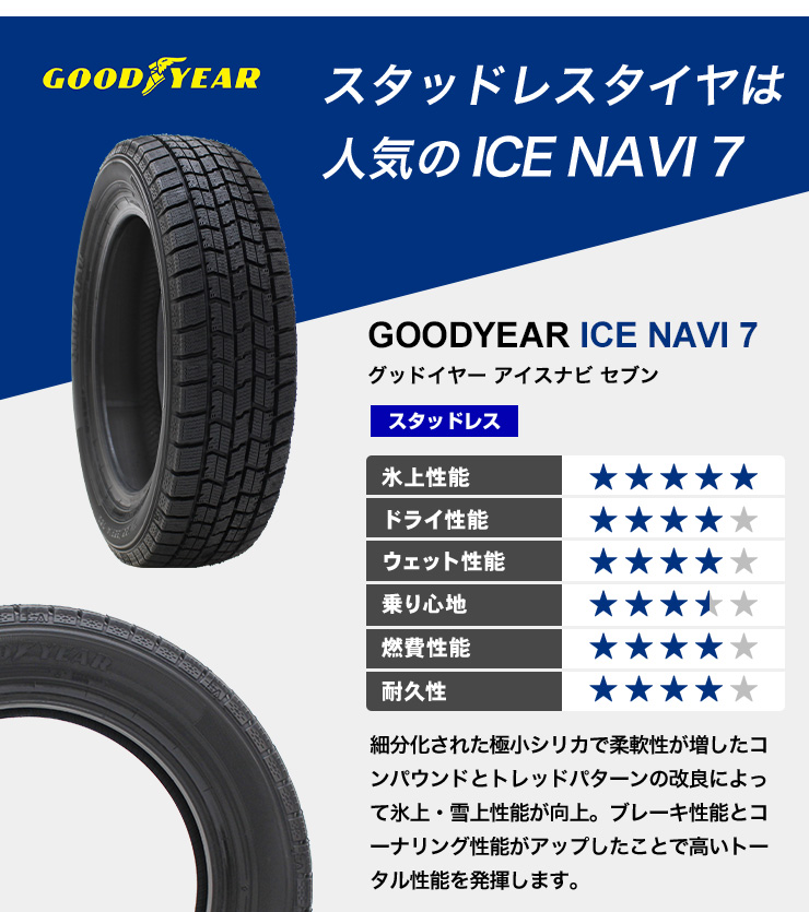 155/65R14 スタッドレスタイヤホイールおまかせセット グッドイヤー ICE NAVI 7 GOODYEAR 送料無料 4本セット 軽自動車用  2024年製 : whv4309-gy00443 : AUTOWAY(オートウェイ) - 通販 - Yahoo!ショッピング