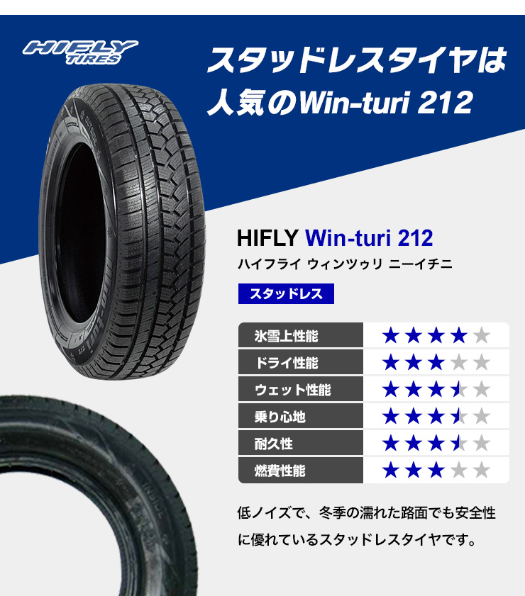 スタッドレスタイヤホイールセット HIFLY Win-turi 216 スタッドレス